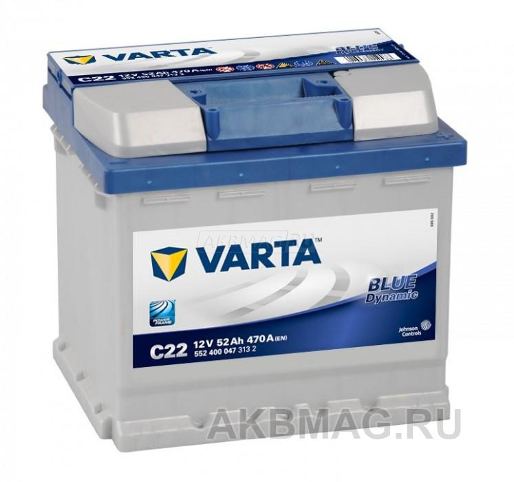 Varta BD(С22) 52 R+ (552 400 047) 