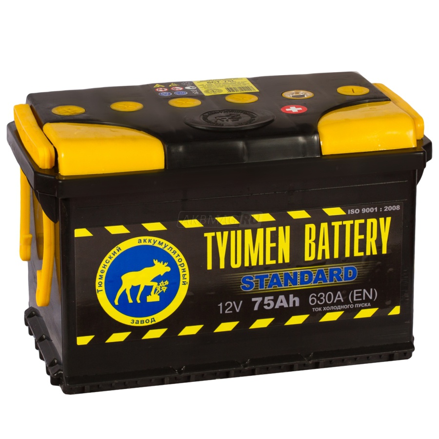 Аккумулятор стандарт 75. Tyumen Battery Standard 75. 6ст-75l "Tyumen Battery" Standard. Автомобильный аккумулятор Tyumen Battery Standard 70 Ач обр. Пол. 630a (278x175x190). Тюмень стандарт 75 Ач о.п..