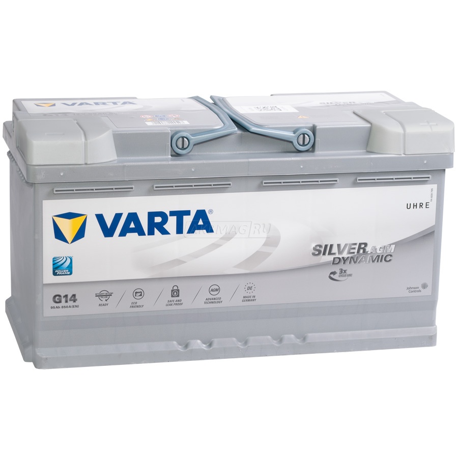 Varta agm. Автомобильный аккумулятор Varta Silver Dynamic AGM h15 105r (start-stop) 950a 393x175x190. Varta Silver Dynamic AGM 605 901 095 h15. Варта g14 AGM. Аккумулятор автомобильный Varta g14 AGM (95r) 850 а обр. Пол. 95 Ач (595 901 085 333 2).